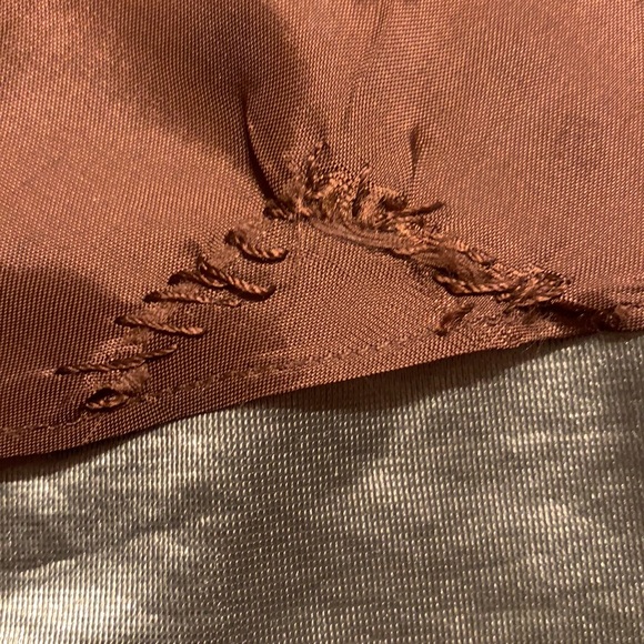 RALPH LAUREN SILK PAISLEY SLIP SKIRT TULIP BROWN 4P - Picture 16 of 16